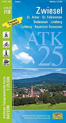 ATK25-I18 Zwiesel (Amtliche Topographische Karte 1:25000): Gr.Arber, Gr.Falkenstein, Bodenmais, Lindberg, Lohdorf, Bayerisch Eisenstein: Gr. Arber - ... Amtliche Topographische Karte 1:25000 Bayern)