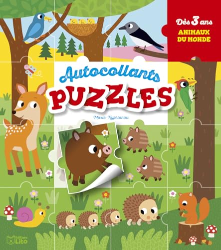 AUTOC. PUZZLES - LES ANIMAUX: Autocollants puzzles von LITO