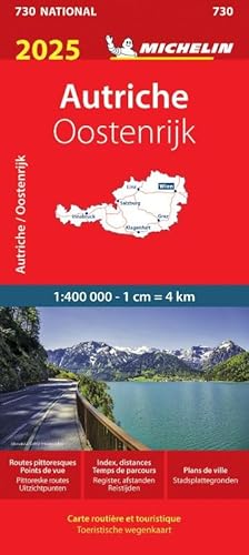 AUTRICHE OOSTENRIJK 11730 2025: wegenkaart Schaal 1 : 400.000 (Nationale kaarten Michelin) von Michelin