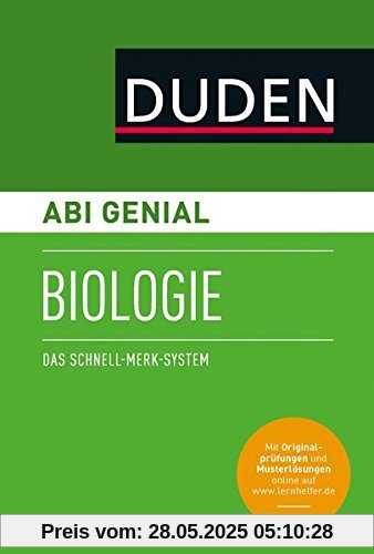 Abi genial Biologie: Das Schnell-Merk-System (Duden SMS - Schnell-Merk-System)