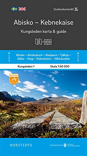 Abisko Kebnekaise Kungsleden 1 1:50 000: Kungsleden Map & Guide (Outdoorkartan 50, Band 1) von Norstedts Akademiska Frl