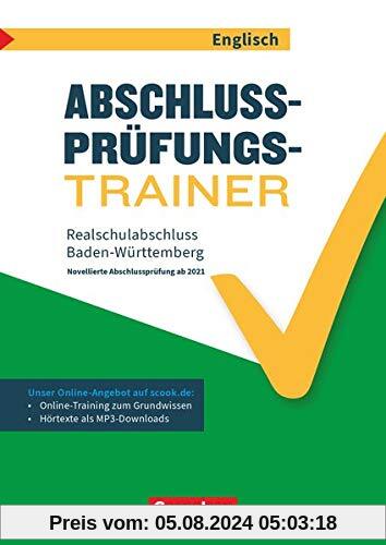 Abschlussprüfungstrainer Englisch - Baden-Württemberg: 10. Schuljahr - Realschulabschluss (WET): Arbeitsheft mit Lösungen und Online-Training Grundwissen (2. Auflage). Mit Lösungen online