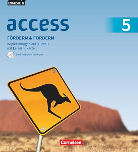 Access|NULL|Allgemeine Ausgabe 2014|Band 5: 9. Schuljahr|Fördern & Fordern|NULL|Fördermaterialien mit Audio und Lösungen auf CD im Ordner|Kopiervorlagen auf drei Levels und Lernlandkarten von Cornelsen Verlag