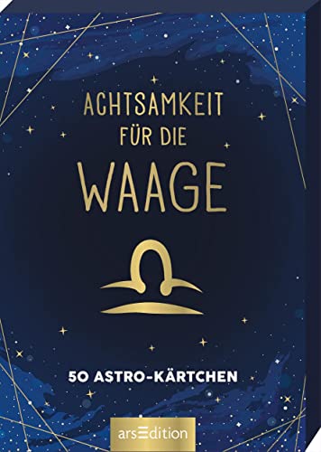 Achtsamkeit für die Waage: 50 Astro-Kärtchen | Astrologie im Spielkartenformat für die Handtasche von Ars Edition