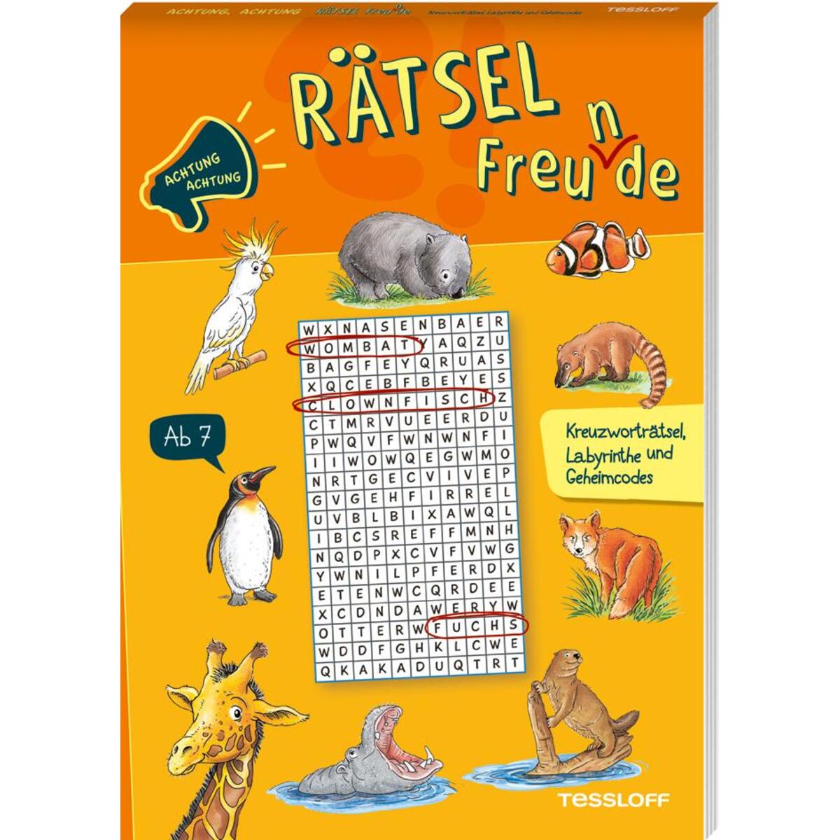 Achtung, Achtung Rätselfreu(n)de. Kreuzworträtsel, Labyrinthe und Geheimcodes von Tessloff Verlag