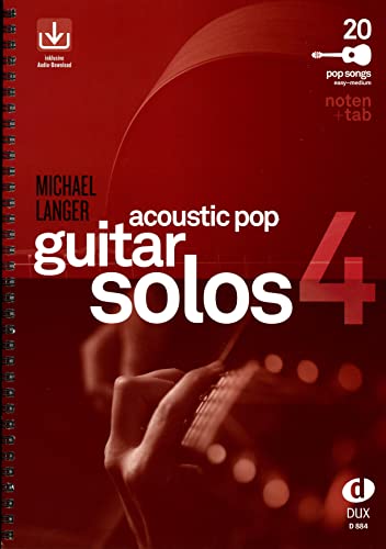 Acoustic Pop Guitar Solos 4: Noten & TAB - easy/medium. Mit Download-Link