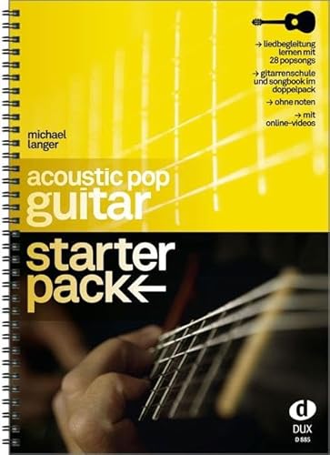 Acoustic Pop Guitar Starter Pack: Gitarrenschule für Liedbegleitung mit 28 Popsongs