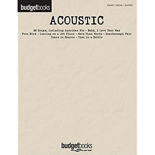 Acoustic: Songbook für Klavier, Gesang, Gitarre (Budget Books): Piano / Vocal / Guitar