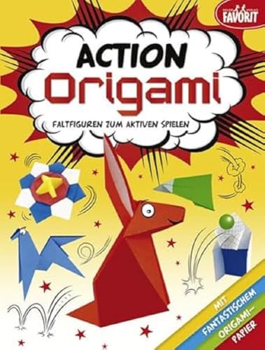 Action Origami - Faltfiguren zum aktiven Spielen: mit 24 Blatt farbigem Origami-Papier von Neuer Favorit Verlag