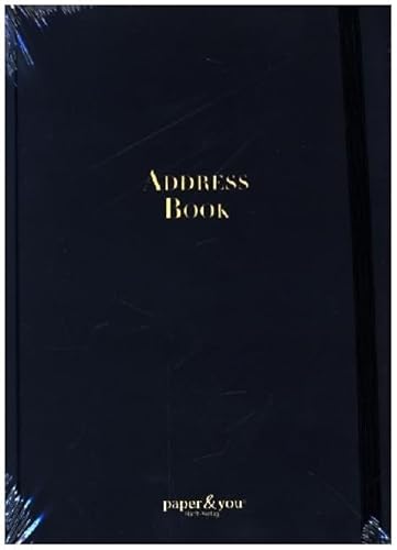 Adressbuch A5 [Black Edition] EM: 1.400 Einträge von Häfft