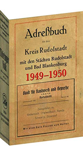 Adreßbuch - Stadt und Kreis Rudolstadt 1949-1950 von Rockstuhl Verlag