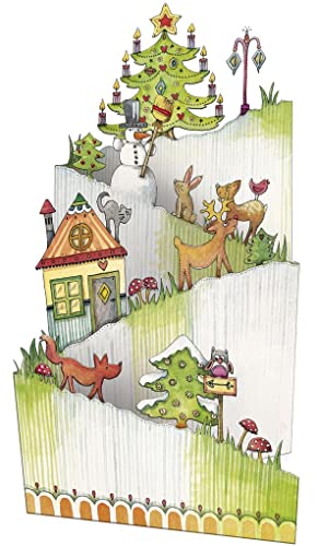 Adventskalender "Weihnachten am Berg": Falt-Adventskalender zum Aufstellen