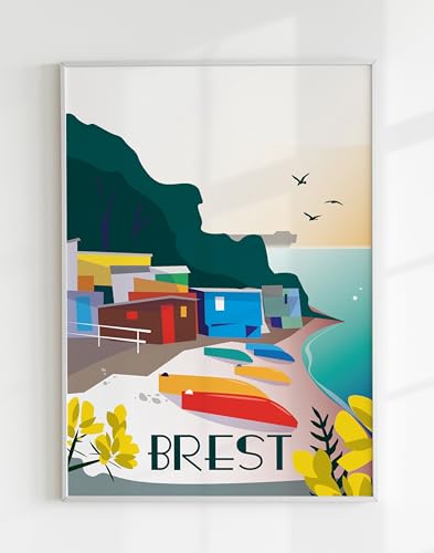 Affiche - Le Petit Port de Maison-Blanche, Brest Affiche - Le Petit Port de Maison-Blanche, Brest von PALEMON