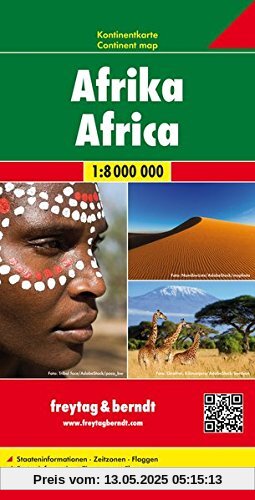 Afrika, Kontinentkarte 1:8 Mio. (freytag & berndt Auto + Freizeitkarten)
