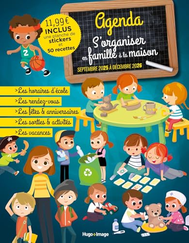 Agenda S'organiser en famille 2025-2026: Avec 1 planche de stickers et 50 recettes von HUGO IMAGE