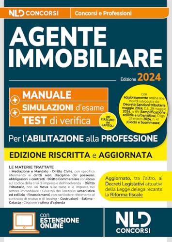 Agente immobiliare. Manuale per la prova di abilitazione e per la professione. Con test di verifica e simulazioni. Con software di simulazione von Nld Concorsi