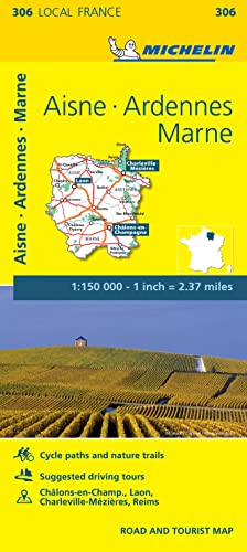 Aisne, Ardennes, Marne - Michelin Local Map 306: Map (Michelin Map)