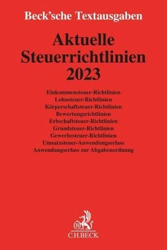 Aktuelle Steuerrichtlinien 2023 von Beck Juristischer Verlag