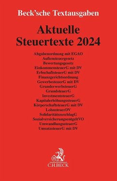 Aktuelle Steuertexte 2024 von Beck Juristischer Verlag