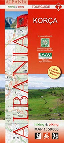 Albania hiking & biking 1:50000: Karte 7: Korca