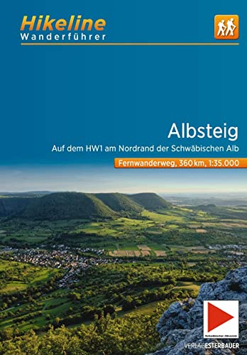 Albsteig: Auf dem HW1 am Nordrand der Schwäbischen Alb, 1:35.000, 360 km, GPS-Tracks Download, Live-Update (Hikeline /Wanderführer) von Esterbauer