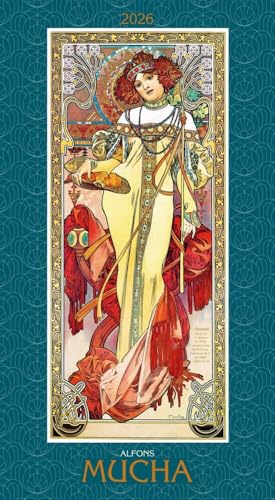 Alfons Mucha 2026 - Bild-Kalender 33x60 cm - Kunstkalender - mit stilvollem Glitzereffekt - Jugendstil - Wandkalender - Alpha Edition Alfons Mucha 2026 - Bild-Kalender 33x60 cm - Kunstkalender - mit stilvollem Glitzereffekt - Jugendstil - Wandkalender - Alpha Edition von ALPHA EDITION