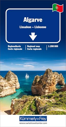 Kümmerly+Frey Regional-Strassenkarte Algarve 1:200.000: Mit Lissabon. Inkl. Stadtpläne, Ortsverzeichnis und Reiseinformationen