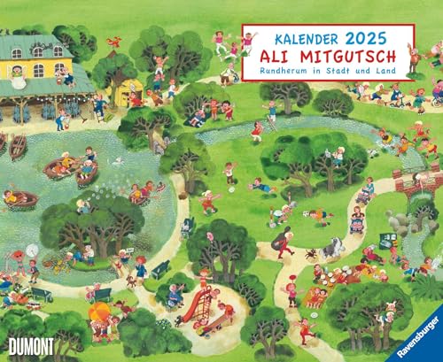 Ali Mitgutsch 2025 – Wimmelbilder – DUMONT Kinder-Kalender – Querformat 52 x 42,5 cm – Spiralbindung: Rundherum in Stadt und Land von Dumont Kalenderverlag