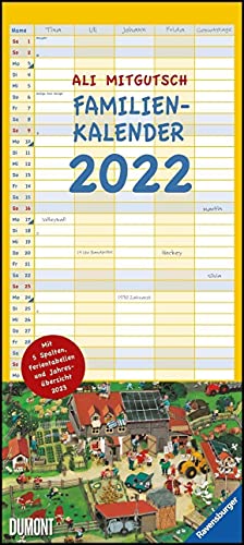 Ali Mitgutsch Familienkalender 2022 – Wandkalender – Familienplaner mit 5 Spalten – Format 22 x 49,5 cm: Mit Ferientabelle und Jahresübersicht 2023 von Dumont Kalenderverlag