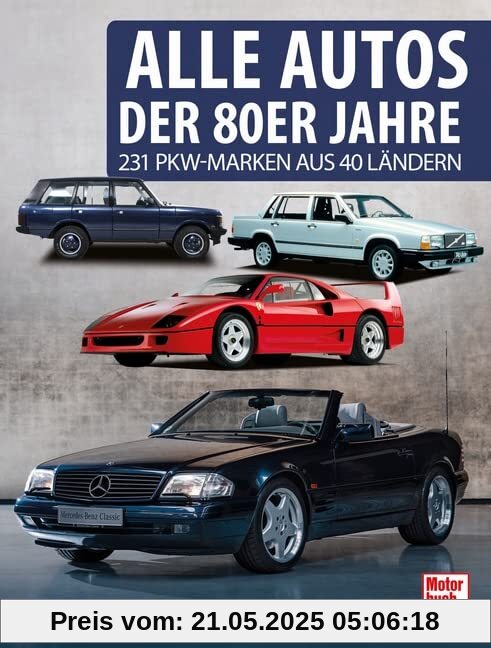 Alle Autos der 80er Jahre: 231 PKW-Marken aus 40 Ländern