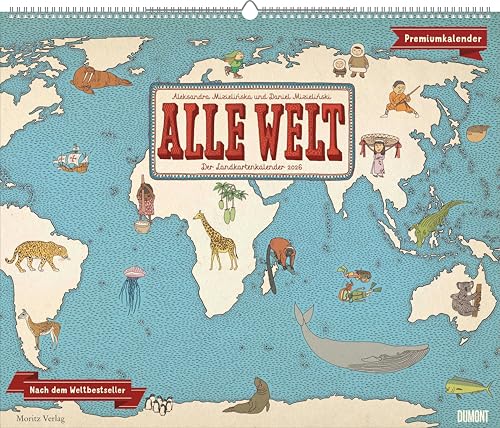 Alle Welt 2026 – Landkarten-Kalender von DUMONT– Kinder-Kalender –Querformat 60 x 50 cm: der Landkartenkalender von DUMONT