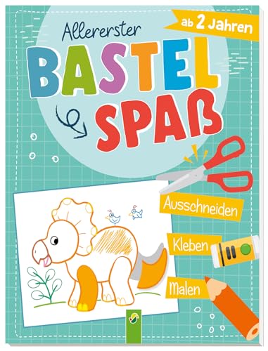 Allererster Bastelspaß ab 2 Jahren. Ausschneiden, Kleben, Malen. Bastelbuch für Jungen: Mitmachbuch mit einfachen Bastelanleitungen für Kleinkinder. Geschenk für Kindergarten- und Kita-Kinder