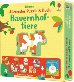 Allererstes Puzzle & Buch: Bauernhoftiere von Usborne Verlag