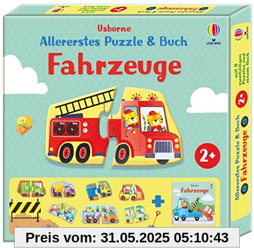 Allererstes Puzzle & Buch: Fahrzeuge: Set aus acht 2-teiligen Puzzles und Begleitbuch – ab 2 Jahren (Allererstes-Puzzle-und-Buch-Reihe)