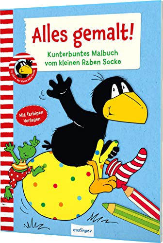Der kleine Rabe Socke: Alles gemalt!: Kunterbuntes Malbuch vom kleinen Raben Socke | Über 80 Ausmalbilder für Kinder ab 3 Jahren von Esslinger in der Thienemann-Esslinger Verlag GmbH