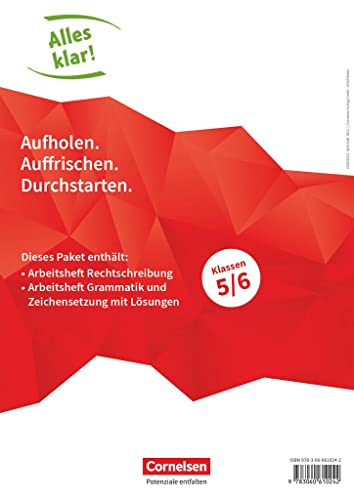 Alles klar! - Deutsch - Sekundarstufe I - 5./6. Schuljahr: Rechtschreibung / Grammatik und Zeichensetzung - Arbeitshefte im Paket von Cornelsen Verlag GmbH
