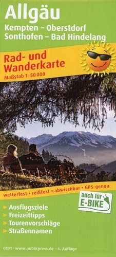 Allgäu, Kempten - Oberstdorf, Sonthofen - Bad Hindelang: Rad- und Wanderkarte mit Ausflugszielen, Einkehr- & Freizeittipps, wetterfest, reissfest, ... 1:50000 (Rad- und Wanderkarte: RuWK) von FREYTAG-BERNDT UND ARTARIA