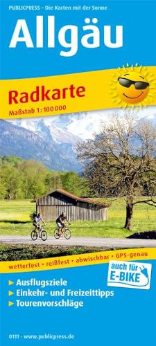 Allgäu: Radkarte mit Ausflugszielen, Einkehr- & Freizeittipps, wetterfest, reissfest, abwischbar, GPS-genau. 1:100000 (Radkarte: RK) von Publicpress