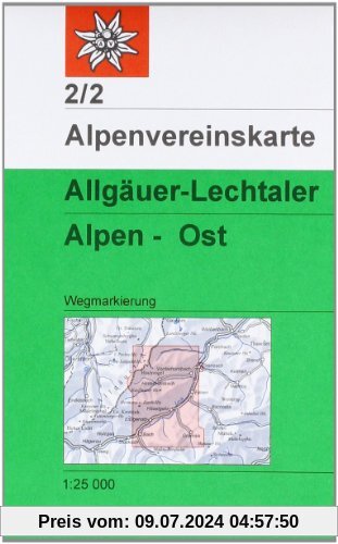 Allgäuer-Lechtaler Alpen - Ost: Topographische Karte 1:25000