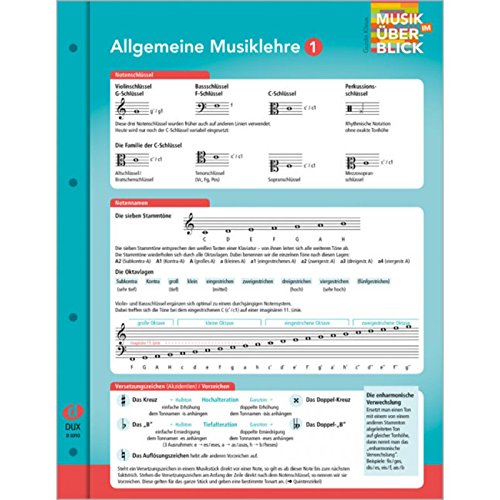 Allgemeine Musiklehre 1 "Musik im Überblick": aus der Reihe "Musik im Überblick"
