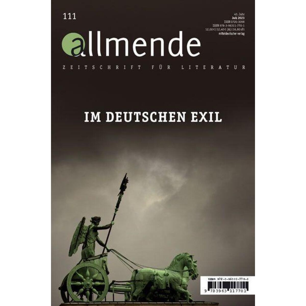 Allmende 111 - Zeitschrift für Literatur Allmende 111 - Zeitschrift für Literatur von Mitteldeutscher Verlag