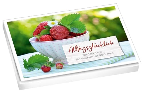 Alltagsglücklich - Postkartenset: Das Leben feiern - 18 Postkarten mit Bibelversen.