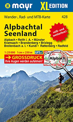 Mayr Wanderkarte Alpbachtal, Seenland XL 1:25.000: Wander-, Rad- und MTB-Karte