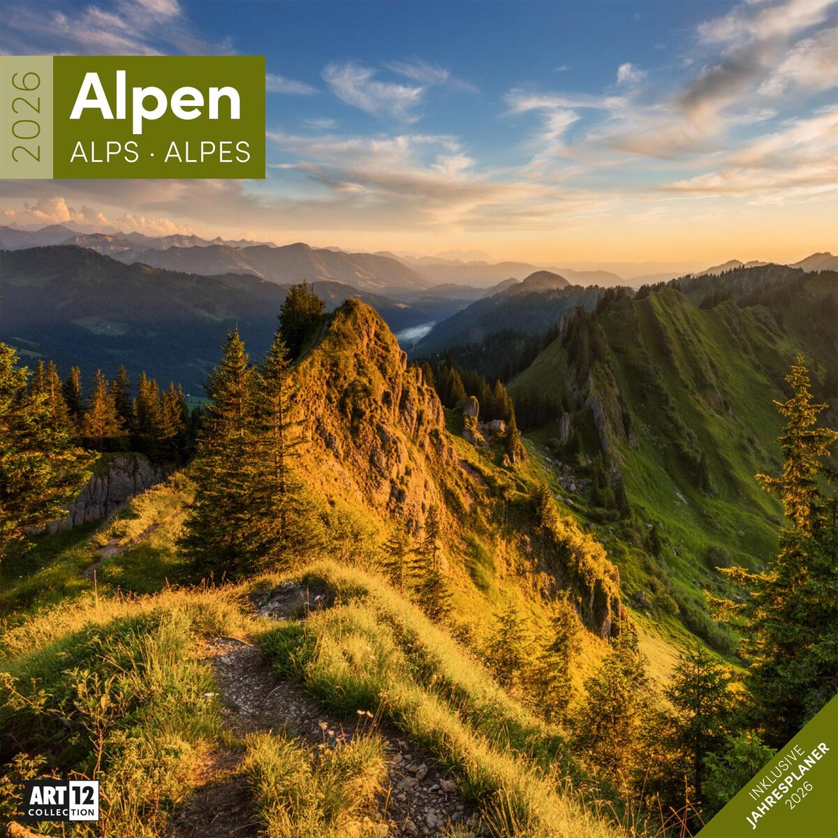 Alpen Broschürenkalender 2026 - 30x30 - Art12 Alpen Broschürenkalender 2026 - 30x30 - Art12 von Ackermann Kunstverlag