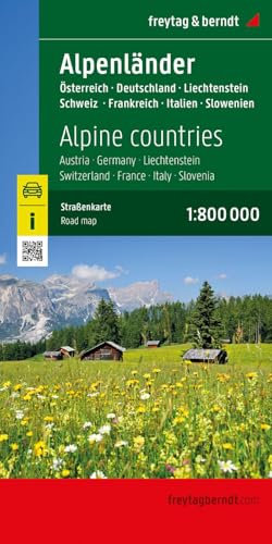 Alpenländer, Straßenkarte 1:800.000, freytag & berndt: Österreich - Deutschland - Schweiz - Frankreich - Italien - Slowenien (freytag & berndt Auto + Freizeitkarten) von FREYTAG-BERNDT UND ARTARIA