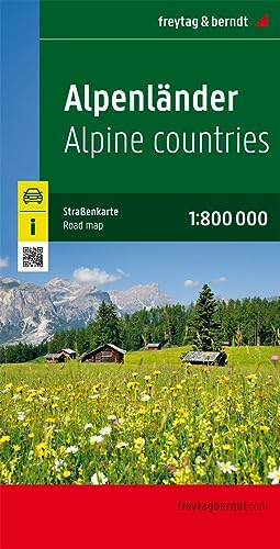 Alpenländer, Straßenkarte 1:800.000, freytag & berndt: Österreich - Slowenien - Italien - Schweiz - Frankreich (freytag & berndt Auto + Freizeitkarten)