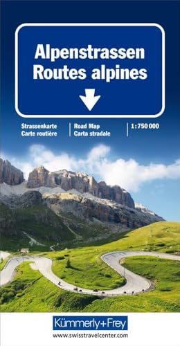 Kümmerly+Frey Strassenkarte Alpenstrassen 1:750.000: Inkl. Ortsverzeichnis und Reiseinformationen von Kmmerly und Frey