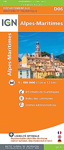 D06 Alpes Maritimes (Routier France départementale, Band 721304) D06 Alpes Maritimes (Routier France départementale, Band 721304) von IGN Frankreich
