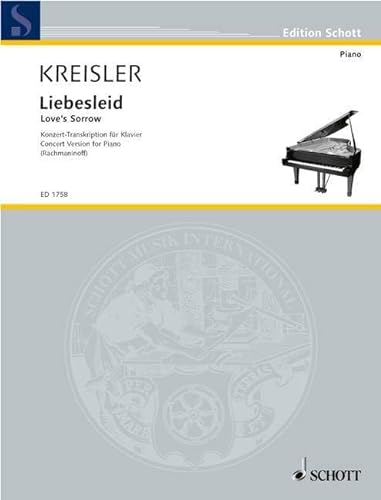 Alt-Wiener Tanzweisen: Nr. 2 Liebesleid. Klavier.: No. 2 Liebesleid. Piano. (Edition Schott)