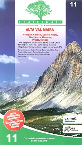 Alta Valle Maira 1 : 25 000 (wandelkaart, Band 11)